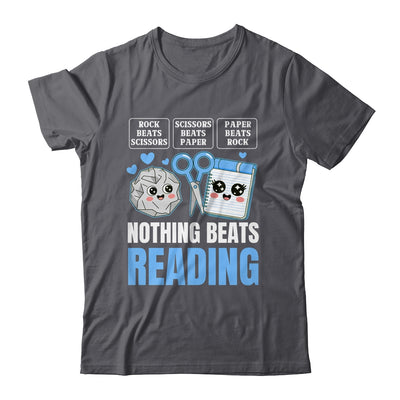 Nothing Beats Reading Rock Paper Scissors Funny Book Lover Shirt & Hoodie | teecentury