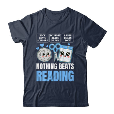 Nothing Beats Reading Rock Paper Scissors Funny Book Lover Shirt & Hoodie | teecentury
