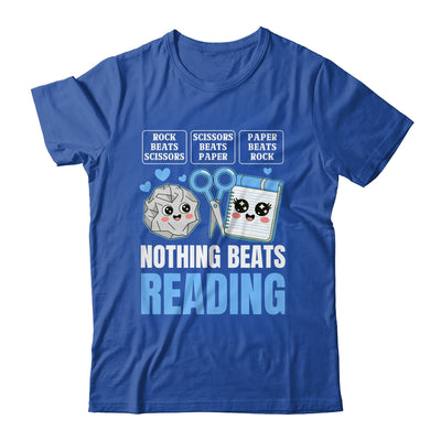 Nothing Beats Reading Rock Paper Scissors Funny Book Lover Shirt & Hoodie | teecentury