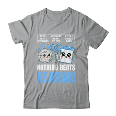 Nothing Beats Reading Rock Paper Scissors Funny Book Lover Shirt & Hoodie | teecentury