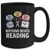 Nothing Beats Reading Rock Paper Scissors Funny Reading Book Mug | teecentury