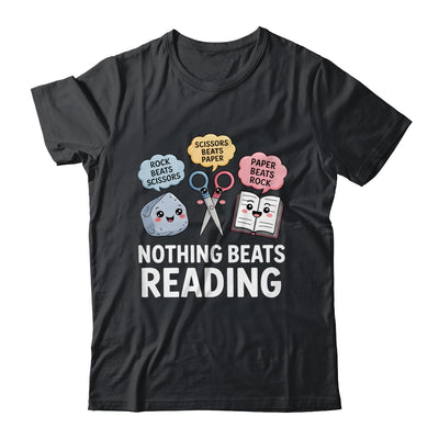 Nothing Beats Reading Rock Paper Scissors Funny Reading Book Shirt & Hoodie | teecentury