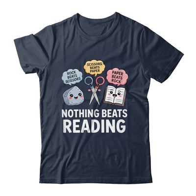Nothing Beats Reading Rock Paper Scissors Funny Reading Book Shirt & Hoodie | teecentury