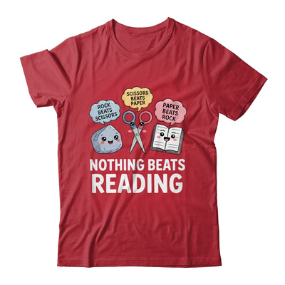 Nothing Beats Reading Rock Paper Scissors Funny Reading Book Shirt & Hoodie | teecentury