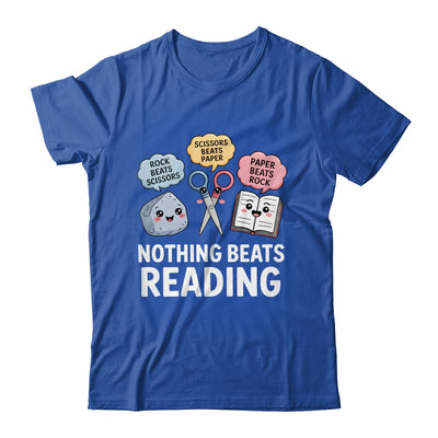 Nothing Beats Reading Rock Paper Scissors Funny Reading Book Shirt & Hoodie | teecentury