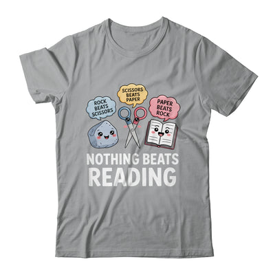 Nothing Beats Reading Rock Paper Scissors Funny Reading Book Shirt & Hoodie | teecentury