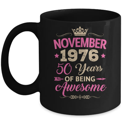 November 1976 50 Years Of Being Awesome Retro 50th Birthday Mug | teecentury