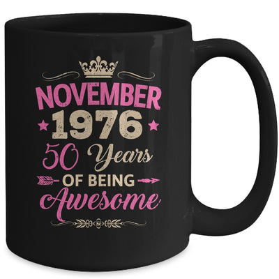 November 1976 50 Years Of Being Awesome Retro 50th Birthday Mug | teecentury