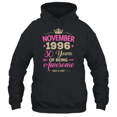 November 1996 30 Years Of Being Awesome Retro 30th Birthday Shirt & Tank Top | teecentury