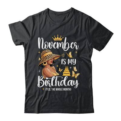 November Is My Birthday African American Woman Birthday Queen Shirt & Tank Top | teecentury