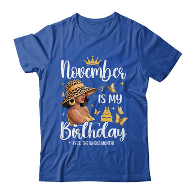 November Is My Birthday African American Woman Birthday Queen Shirt & Tank Top | teecentury