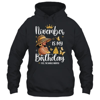 November Is My Birthday African American Woman Birthday Queen Shirt & Tank Top | teecentury
