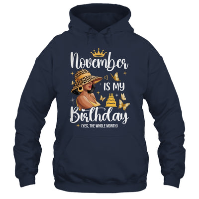 November Is My Birthday African American Woman Birthday Queen Shirt & Tank Top | teecentury
