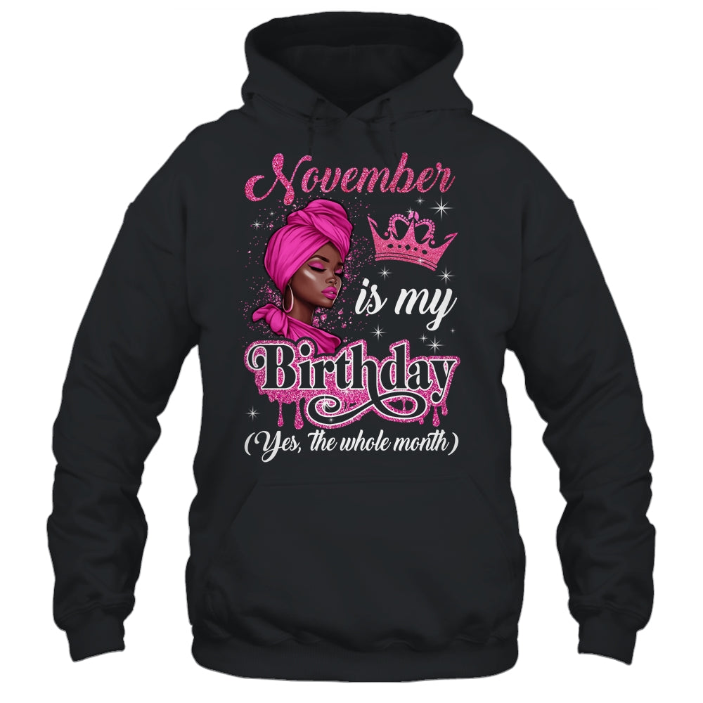 November Is My Birthday African Black Women Birthday Queen Shirt & Tank Top | teecentury