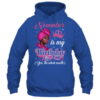 November Is My Birthday African Black Women Birthday Queen Shirt & Tank Top | teecentury