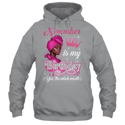 November Is My Birthday African Black Women Birthday Queen Shirt & Tank Top | teecentury