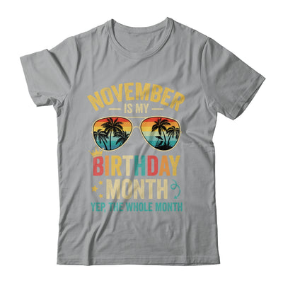 November Is My Birthday Retro Sunglasses Funny Birthday Shirt & Hoodie | teecentury