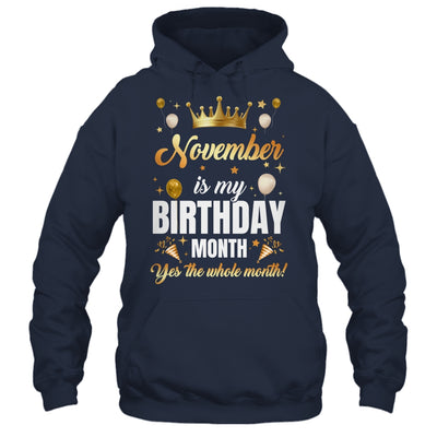 November Is My Birthday Yes The Whole Month Birthday Crown Shirt & Tank Top | teecentury