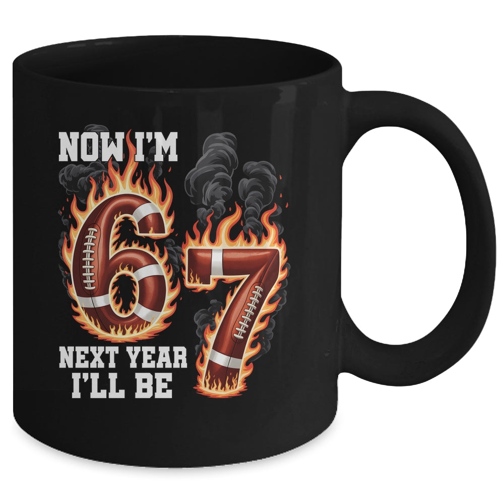 Now I'm 6 Next Year I'll Be 7 Football Drip 7th Birthday Boy Mug | teecentury