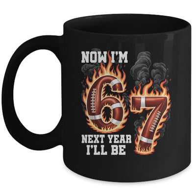 Now I'm 6 Next Year I'll Be 7 Football Drip 7th Birthday Boy Mug | teecentury