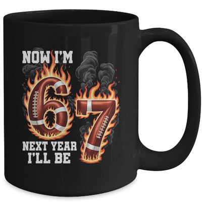 Now I'm 6 Next Year I'll Be 7 Football Drip 7th Birthday Boy Mug | teecentury