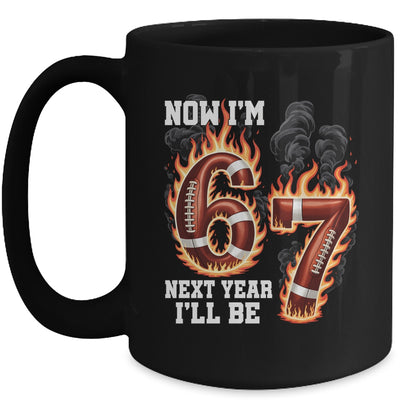 Now I'm 6 Next Year I'll Be 7 Football Drip 7th Birthday Boy Mug | teecentury