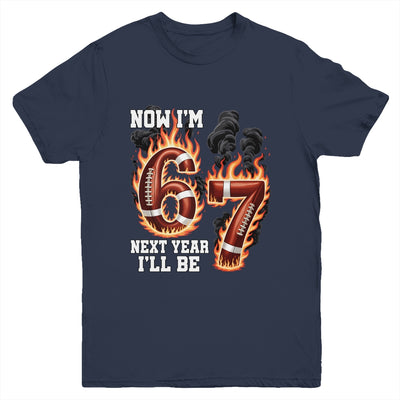 Now I'm 6 Next Year I'll Be 7 Football Drip 7th Birthday Boy Youth Shirt | teecentury
