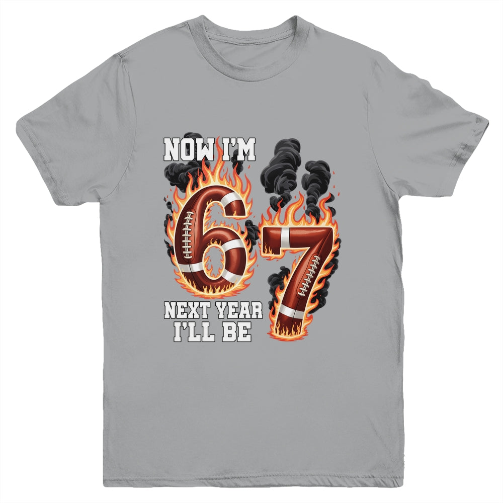 Now I'm 6 Next Year I'll Be 7 Football Drip 7th Birthday Boy Youth Shirt | teecentury