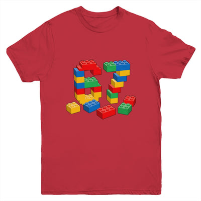 Number 67 Six Seven Meme Blocks Brick Birthday Builder Kids Youth Shirt | teecentury