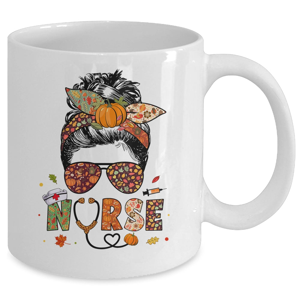 Nurse Autumn Fall Thanksgiving Nursing RN ICU CNA Mug | teecentury