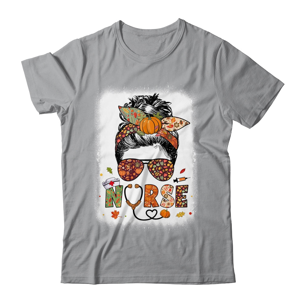 Nurse Autumn Fall Thanksgiving Stethoscope RN ICU CNA Shirt & Hoodie | teecentury
