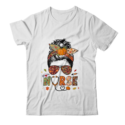 Nurse Autumn Fall Thanksgiving Stethoscope RN ICU CNA Shirt & Hoodie | teecentury