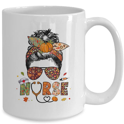 Nurse Autumn Fall Thanksgiving Stethoscope RN ICU CNA Mug | teecentury