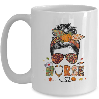Nurse Autumn Fall Thanksgiving Stethoscope RN ICU CNA Mug | teecentury