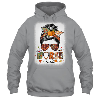 Nurse Autumn Fall Thanksgiving Stethoscope RN ICU CNA Shirt & Hoodie | teecentury