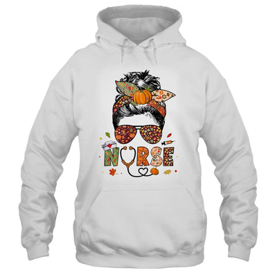 Nurse Autumn Fall Thanksgiving Stethoscope RN ICU CNA Shirt & Hoodie | teecentury