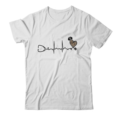 Nurse Stethoscope Heartbeat Leopard Nursing For Women Shirt & Tank Top | teecentury