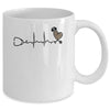 Nurse Stethoscope Heartbeat Leopard Nursing For Women Mug | teecentury