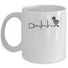 Nurse Stethoscope Heartbeat Leopard Nursing For Women Mug | teecentury