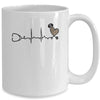 Nurse Stethoscope Heartbeat Leopard Nursing For Women Mug | teecentury