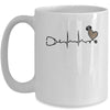 Nurse Stethoscope Heartbeat Leopard Nursing For Women Mug | teecentury