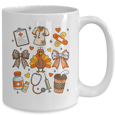 Nurse Thanksgiving Thankful Turkey Healthcare Worker Autumn Mug | teecentury