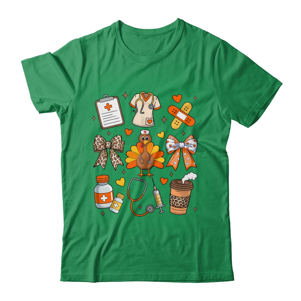 Nurse Thanksgiving Thankful Turkey Healthcare Worker Autumn Shirt & Sweatshirt | teecentury