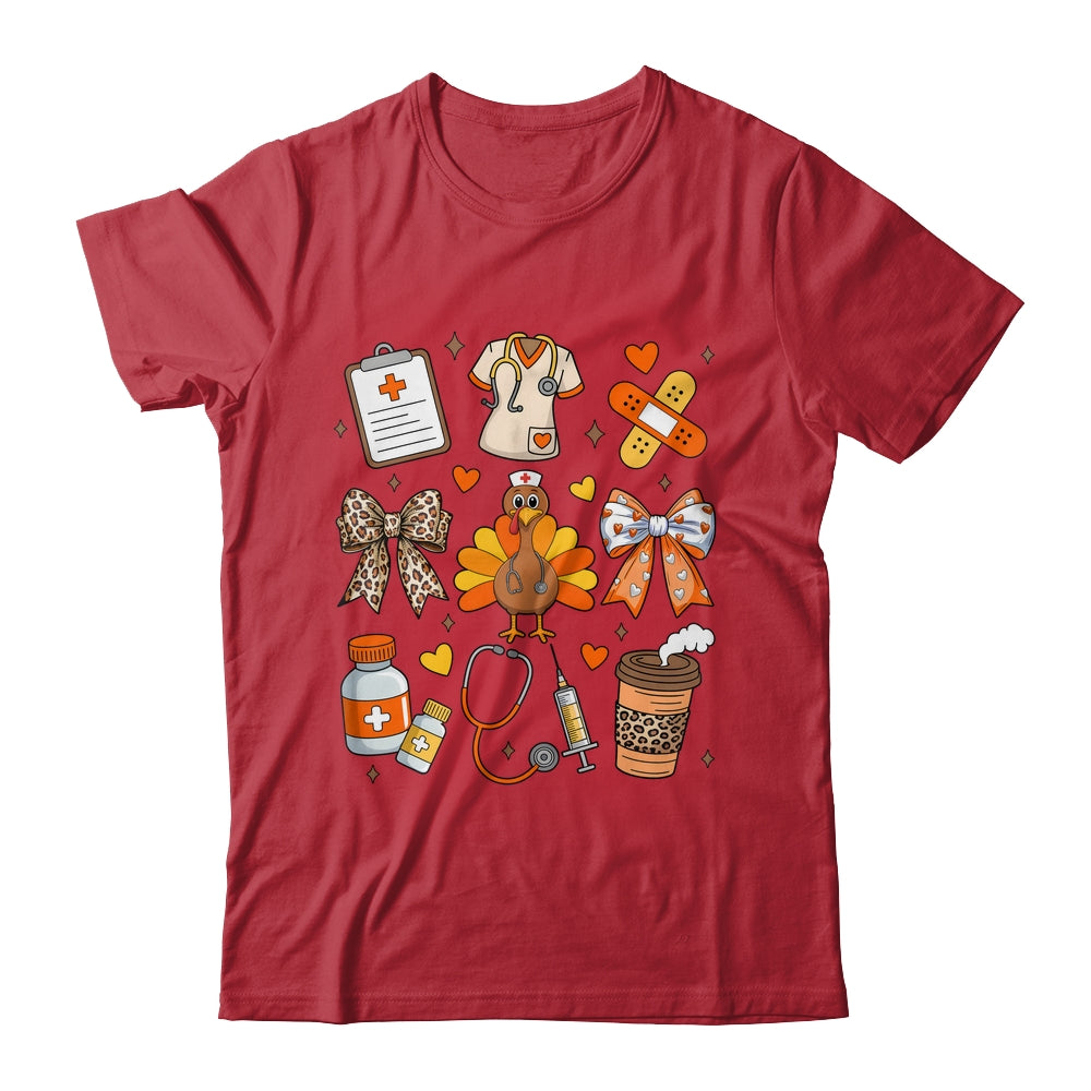 Nurse Thanksgiving Thankful Turkey Healthcare Worker Autumn Shirt & Sweatshirt | teecentury
