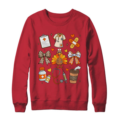 Nurse Thanksgiving Thankful Turkey Healthcare Worker Autumn Shirt & Sweatshirt | teecentury