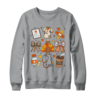 Nurse Thanksgiving Thankful Turkey Healthcare Worker Autumn Shirt & Sweatshirt | teecentury