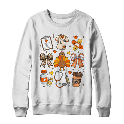 Nurse Thanksgiving Thankful Turkey Healthcare Worker Autumn Shirt & Sweatshirt | teecentury