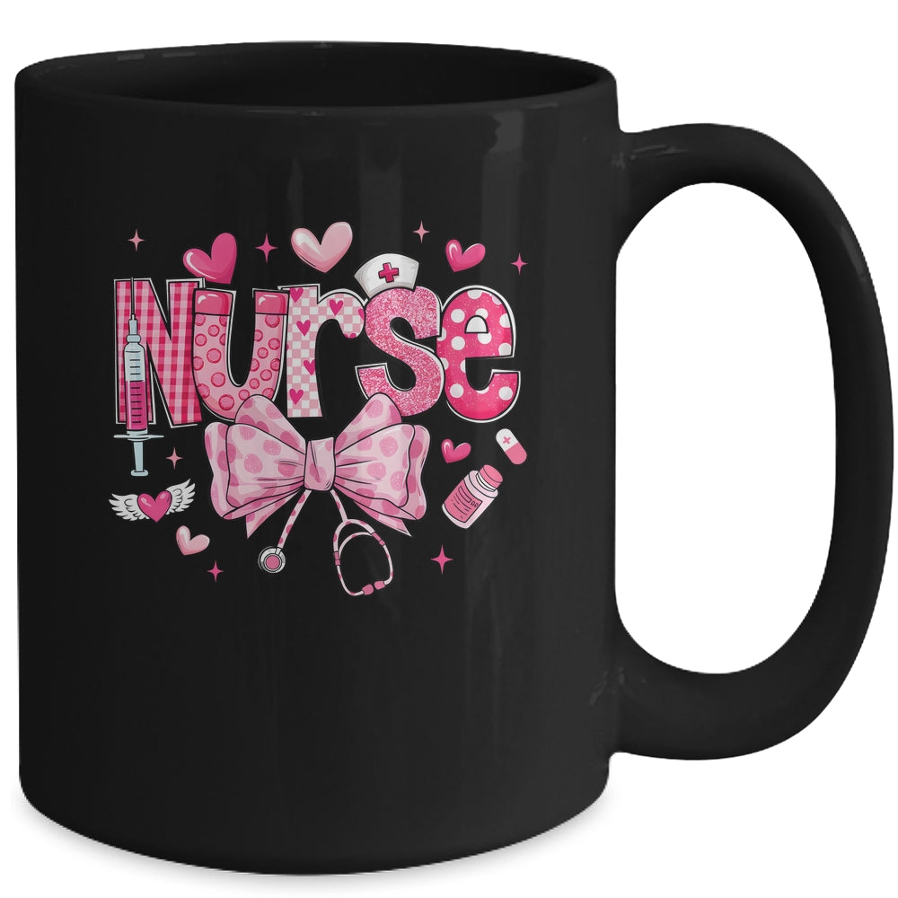 Nurse Valentines Cute Coquette Stethoscope Nursing NICU Mug | teecentury