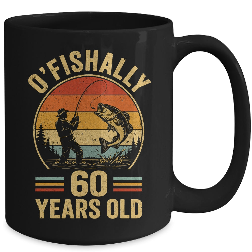 O'fishally 60 Years Old Fisherman 60Th Birthday Fishing Mug | teecentury