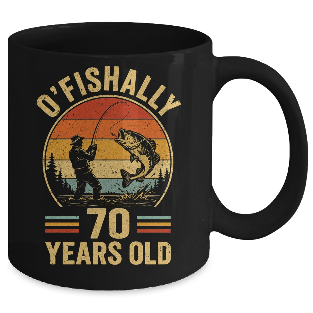 O'fishally 70 Years Old Fisherman 70Th Birthday Fishing Mug | teecentury